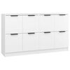 vidaXL Buffets 2 pcs blanc 60x30x70 cm Bois d'ing&eacute;nierie