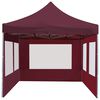 vidaXL Tente de r&eacute;ception pliable avec parois Aluminium 6x3 m Bordeaux