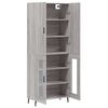 vidaXL Buffet haut Sonoma gris 69,5x34x180 cm Bois d'ing&eacute;nierie
