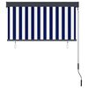 vidaXL Store roulant d'ext&eacute;rieur 120x250 cm Bleu et blanc