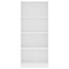 vidaXL Bibliothèque à 4 niveaux Blanc 60x24x142 cm Bois d’ingénierie