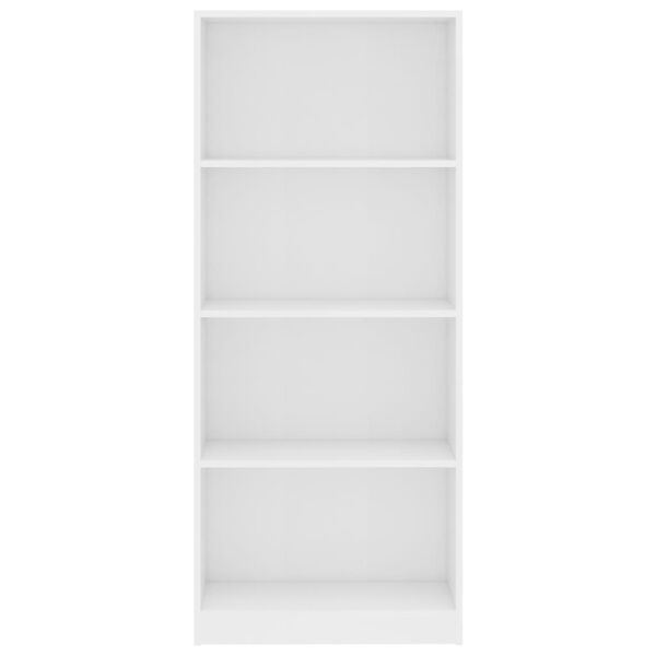 vidaXL Bibliothèque à 4 niveaux Blanc 60x24x142 cm Bois d’ingénierie