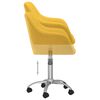 vidaXL Chaises pivotantes &agrave; manger lot de 2 jaune tissu