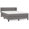 vidaXL Sommier &agrave; lattes de lit avec matelas Gris fonc&eacute; 140x200cm Tissu