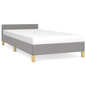 vidaXL Cadre de lit sans matelas gris clair 90x190 cm tissu