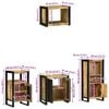 vidaXL Ensemble de mobilier de salle de bain avec &eacute;tag&egrave;re 4 pcs