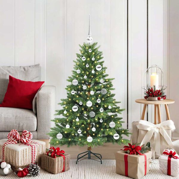 vidaXL Sapin de Noël artificiel avec 150 LED Vert 120 cm PE et PVC