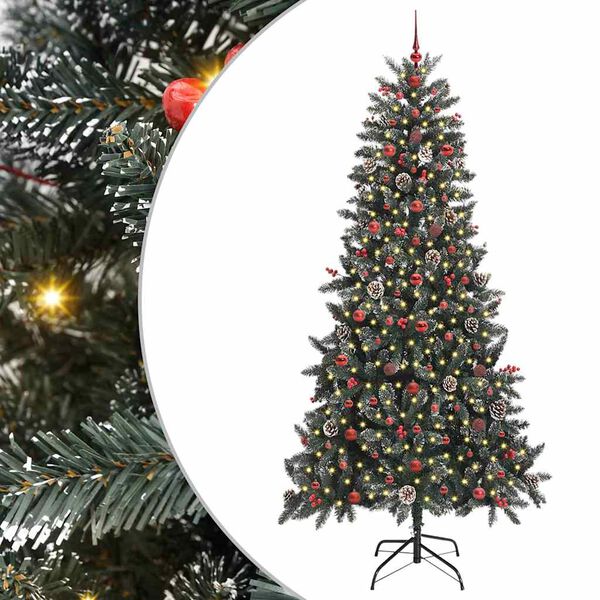 vidaXL Sapin de No&euml;l artificiel Vert 240 cm PVC, plastique et acier