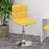 vidaXL Tabouret de bar pivotant Jaune Tissu