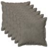 vidaXL Coussin 6 pc HOUTEN Gris clair 45 x 45 cm Fl&oslash;jl