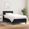 vidaXL Sommier &agrave; lattes de lit avec matelas Noir 90x200 cm Tissu