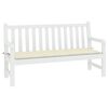 vidaXL Coussin de banc de jardin crème 200x50x4 cm tissu oxford