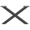 vidaXL Pieds de table basse en forme de X 2 pi&egrave;ces Anthracite 60 x (30-31) cm Acier