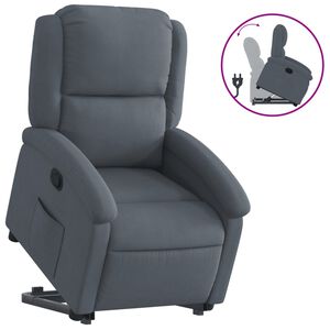 vidaXL Fauteuil inclinable Gris fonc&eacute; Velours