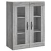 vidaXL Buffet haut Sonoma gris 69,5x34x180 cm Bois d'ing&eacute;nierie
