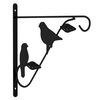 vidaXL Supports de panier suspendu avec jardini&egrave;res 4 pcs noir acier