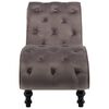 vidaXL Chaise longue Velours Gris