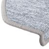 vidaXL Tapis d'escalier 10 pi&egrave;ces 65 x 24 x 4 cm Gris clair Demi-rond Grand