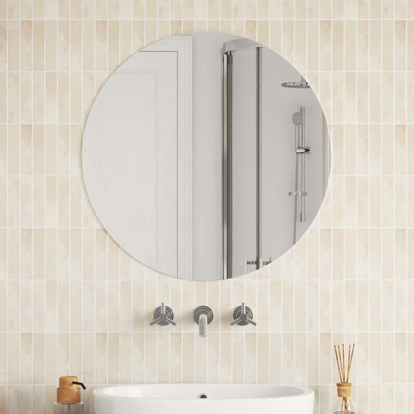 vidaXL Miroir mural 70 cm Rond Verre