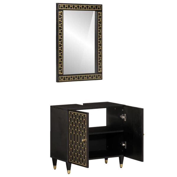 vidaXL Ensemble de meubles salle de bain 2 pcs bois de manguier massif