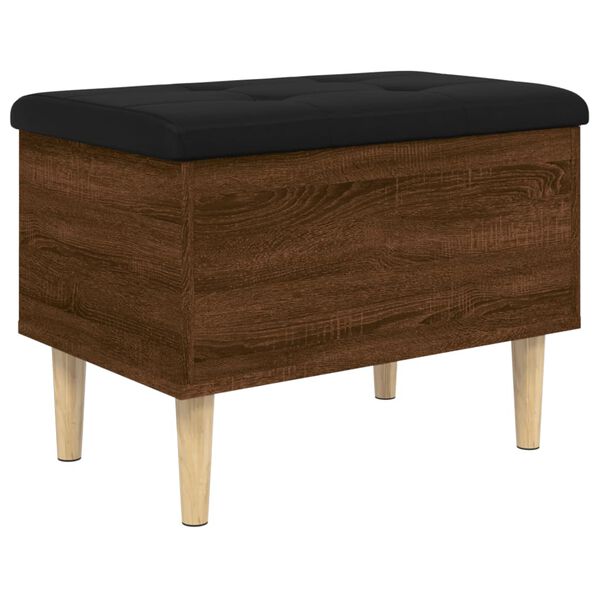 vidaXL Banc de rangement ch&ecirc;ne marron 62x42x46 cm bois d'ing&eacute;nierie