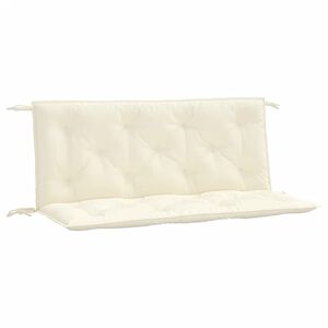 vidaXL Coussins de banc de jardin lot de 2 blanc cr&egrave;me tissu Oxford