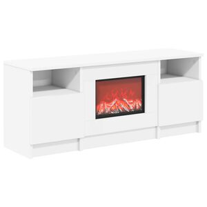 vidaXL Chemin&eacute;e &eacute;lectrique Blanc 98 x 28,5 x 40,5 cm Bois d'ing&eacute;nierie