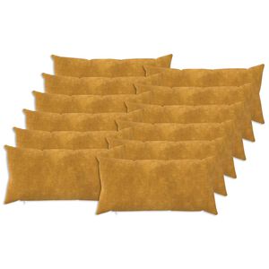 vidaXL Housse de coussin 12 pcs HEERLEN Jaune 40 x 80 cm