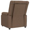 vidaXL Fauteuil inclinable &eacute;lectrique Marron Tissu