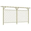vidaXL Cl&ocirc;ture &agrave; lattes de jardin avec pergola Bois