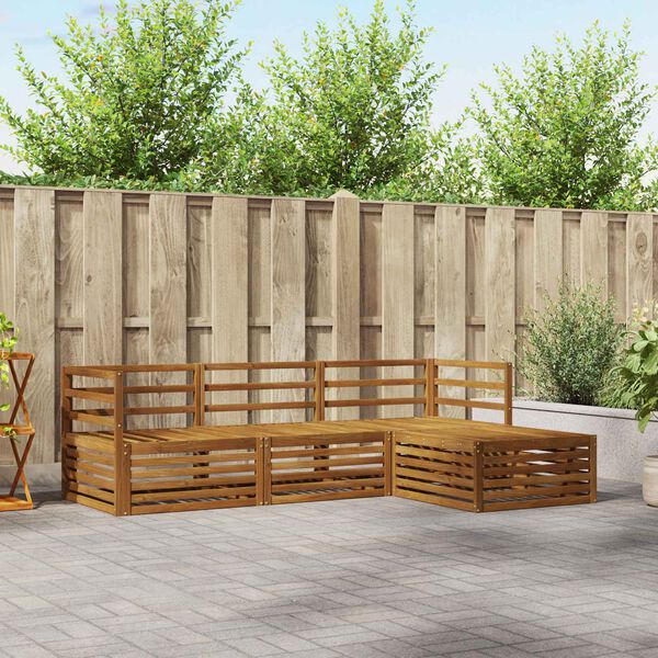 vidaXL Ensemble de canap&eacute;s d'ext&eacute;rieur 4 pcs Naturel