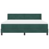 vidaXL Lit &agrave; ressorts avec matelas Vert fonc&eacute; 200 x 180 cm Polyester