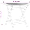 vidaXL Table de jardin pliable &Oslash;90x75 cm Bois d'eucalyptus solide