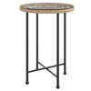 vidaXL Table de salle &agrave; manger &Oslash;55 cm Verre tremp&eacute; et acier