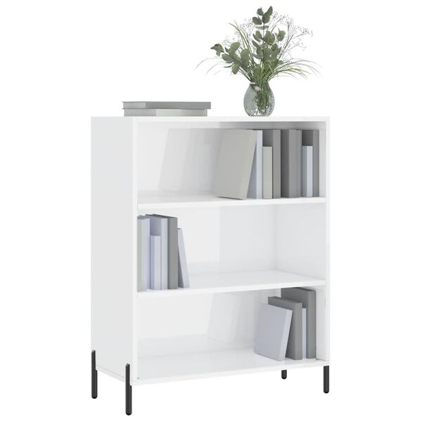 vidaXL Armoire &agrave; &eacute;tag&egrave;res blanc 69,5x32,5x90 cm bois d'ing&eacute;nierie