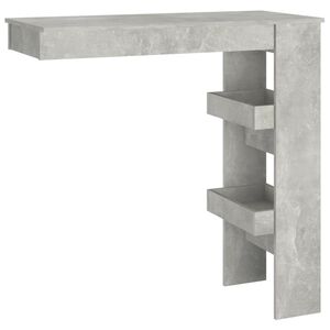 vidaXL Table de bar murale Gris B&eacute;ton 102x45x103,5cm Bois d'ing&eacute;nierie