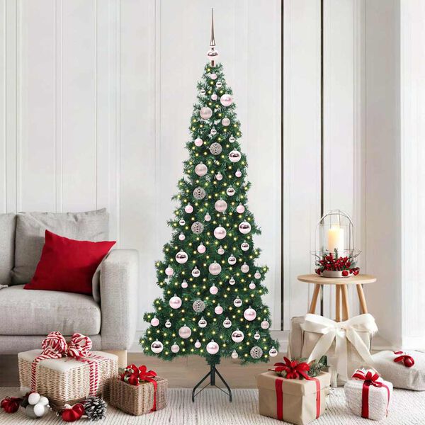 vidaXL Arbre de No&euml;l artificiel d'angle Vert 180 cm PVC et m&eacute;tal
