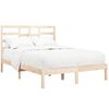 vidaXL Cadre de lit sans matelas bois massif 120x190 cm