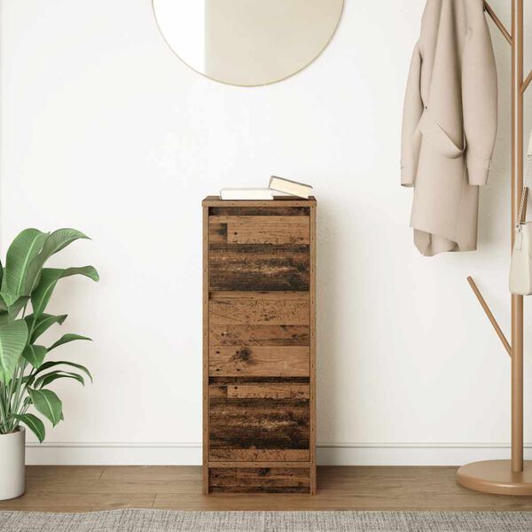 vidaXL Buffet vieux bois 29,5x34x76 cm bois d'ingénierie