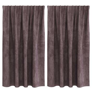 vidaXL Rideaux en velours 2 pcs Marron 140 x 140 cm Velours
