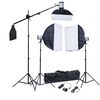 Kit Photo 3 Flashes Softbox 60x60 avec tr&eacute;pied Girafe