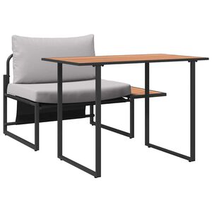 vidaXL Mobilier de Patio en Acier 2 pcs Gris clair Acier