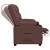 vidaXL Fauteuil inclinable Marron Similicuir