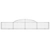 vidaXL Paniers à gabions arqués 7 pcs 300x30x40/60 cm fer galvanisé