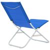 vidaXL Chaises de plage pliables lot de 2 Bleu