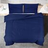 vidaXL Ensemble de housse de couette Bleu marine 260x240 cm Microfibre