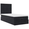 vidaXL Cadre de lit ottoman avec matelas noir 80x200 cm velours