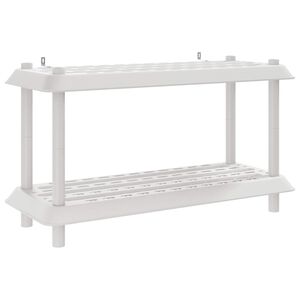 vidaXL Unit&eacute; de rangement 2 niveaux 100 x 40 x 55,5 cm PP Blanc
