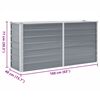 vidaXL Lit sur&eacute;lev&eacute; de jardin Acier galvanis&eacute; 160x40x77 cm Gris