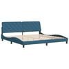 vidaXL Cadre de lit sans matelas bleu 200x200 cm velours